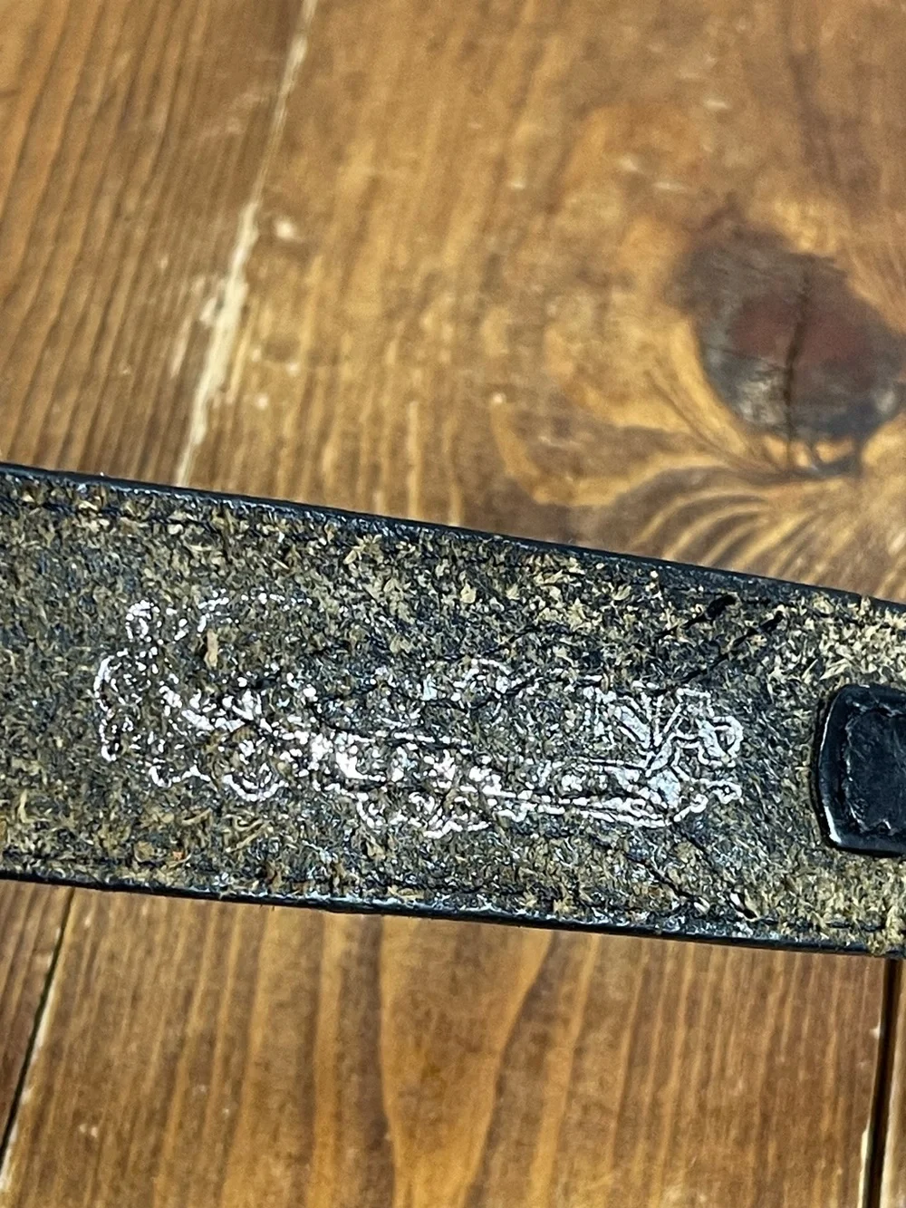 Nocona size 26 black and brown leather western belt